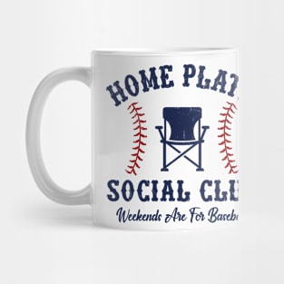 Home Plate  Social Club, Midday, Softball Mom, Softball Dad, Softball Game Day, Softball Grandma, Softball Family Mug